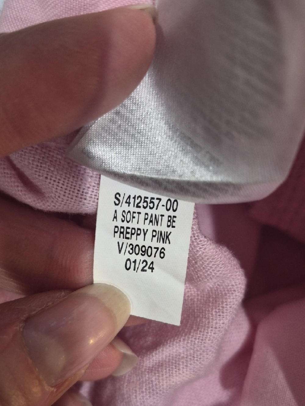 Old Navy Pale Pink Linen Drawstring Wide-Leg Pull On Pants - Picture 7 of 8